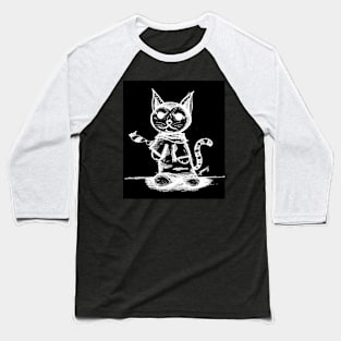 gentleman cat in ecopop wallpaper Baseball T-Shirt